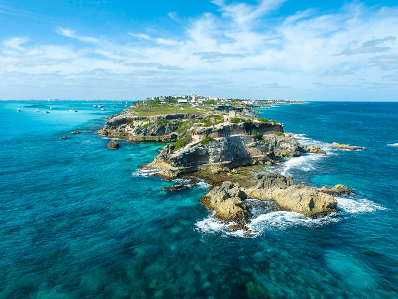 Isla Mujeres from the air