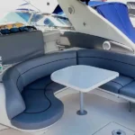 Comfortable sofa with a shaded cockpit of the Private Yacht: Sea Ray 45ft 15 Passengers